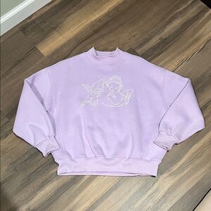 Forever 21 Lavender Angel Print Women's Sweater